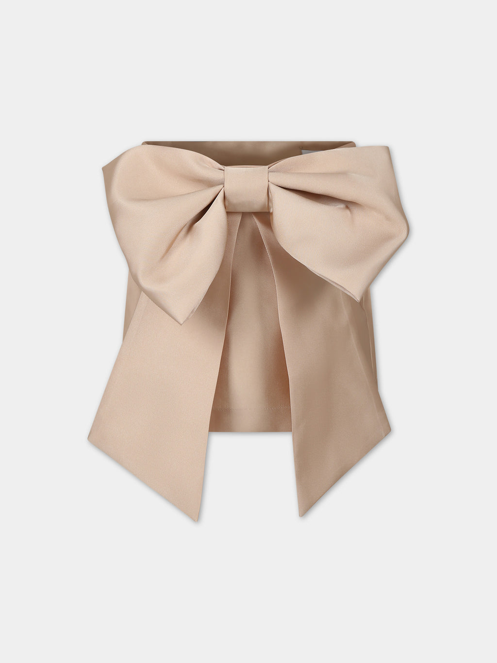 Beige skirt for girl with bow